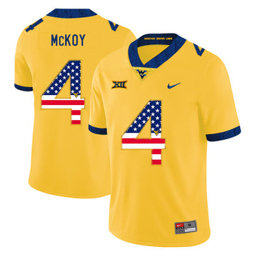 Kennedy McKoy West Virginia Mountaineers yellow jersey