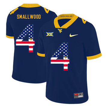 Wendell Smallwood West Virginia Mountaineers navy jersey