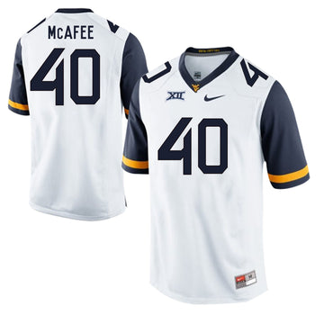 Pat McAfee West Virginia Mountaineers white jersey