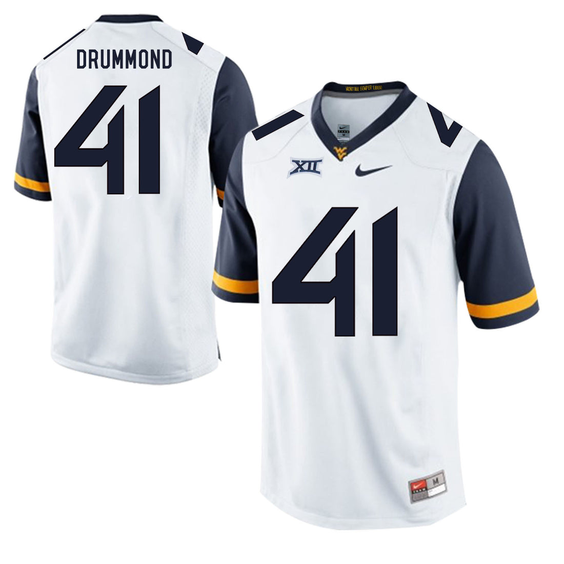 Elijah Drummond West Virginia Mountaineers white jersey