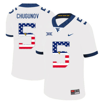 Chris Chugunov West Virginia Mountaineers white jersey