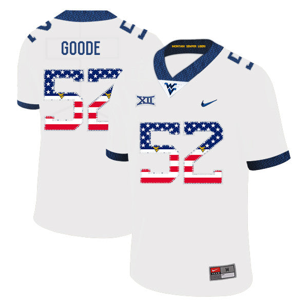 Najee Goode West Virginia Mountaineers white jersey