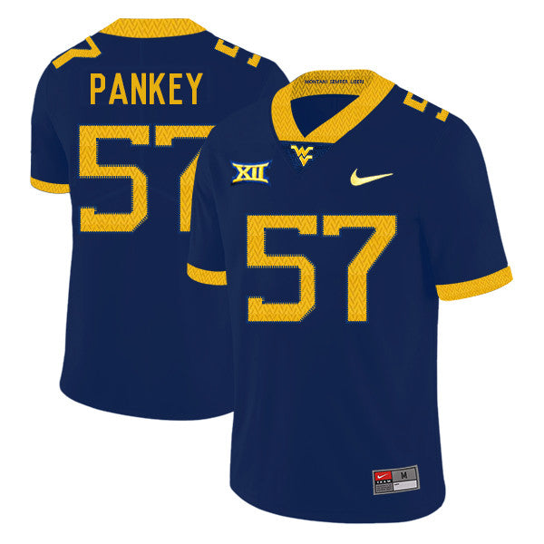 Adam Pankey West Virginia Mountaineers navy jersey