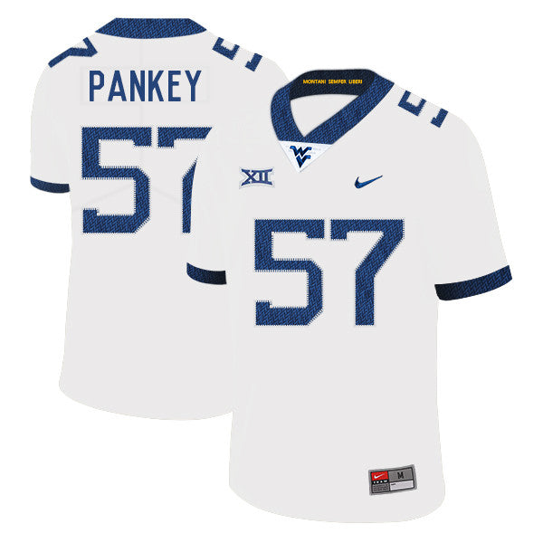 Adam Pankey West Virginia Mountaineers white jersey