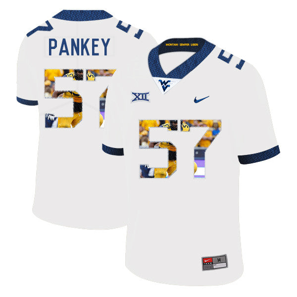 Adam Pankey West Virginia Mountaineers white Fashion jersey