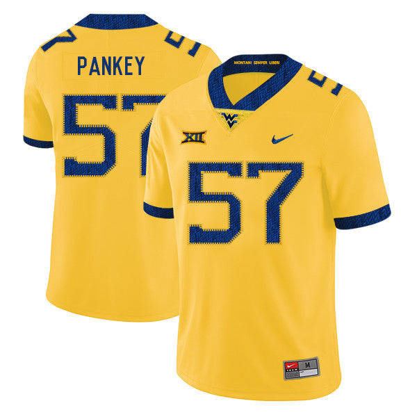 Adam Pankey West Virginia Mountaineers yellow jersey
