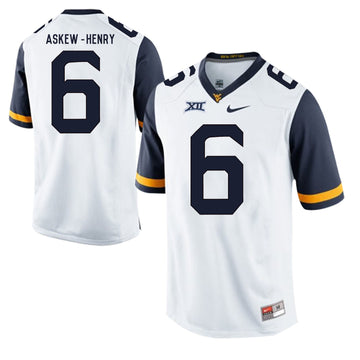 Dravon Askew-Henry West Virginia Mountaineers white jersey