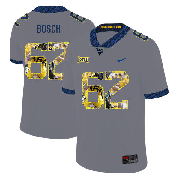 Kyle Bosch West Virginia Mountaineers gray Fashion jersey