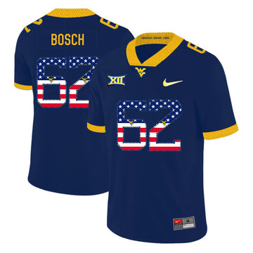 Kyle Bosch West Virginia Mountaineers navy jersey