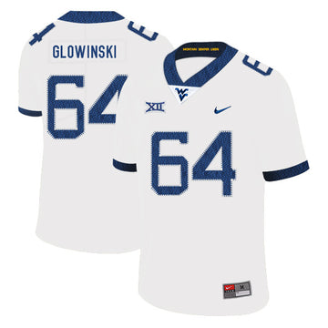 Mark Glowinski West Virginia Mountaineers white jersey