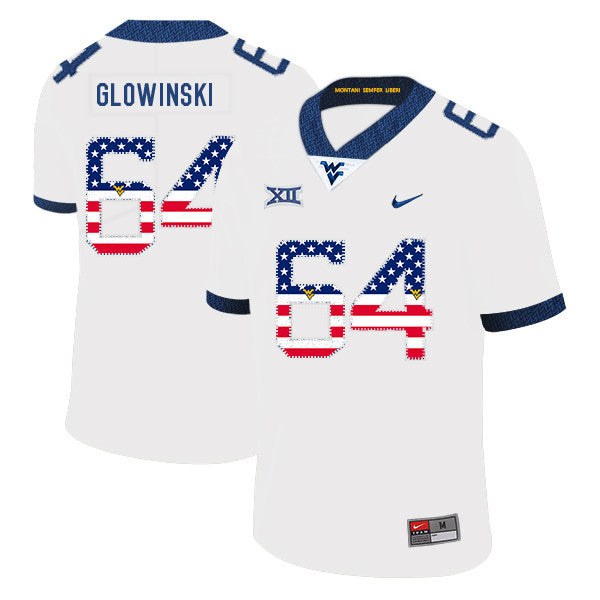 Mark Glowinski West Virginia Mountaineers white jersey