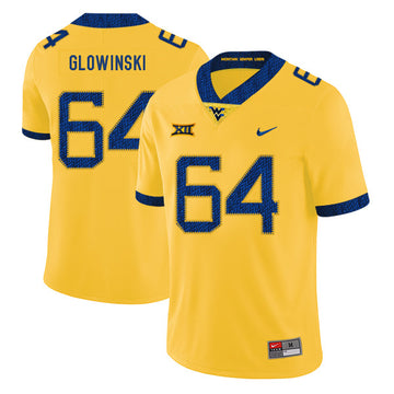 Mark Glowinski West Virginia Mountaineers yellow jersey