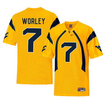 Daryl Worley West Virginia Mountaineers gold jersey
