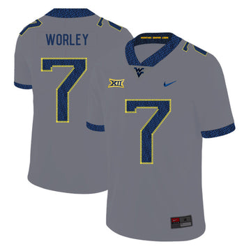 Daryl Worley West Virginia Mountaineers gray jersey