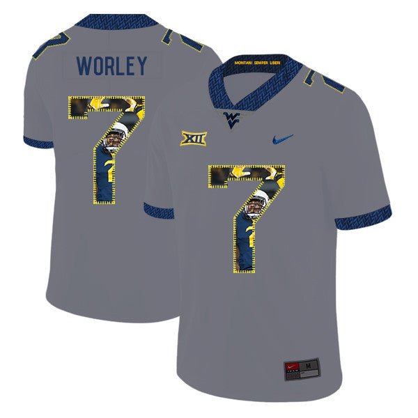 Daryl Worley West Virginia Mountaineers gray Fashion jersey