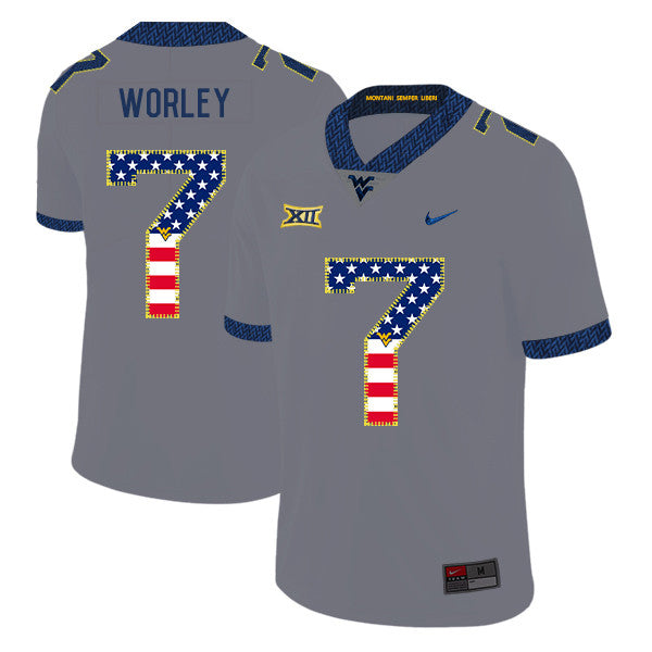 Daryl Worley West Virginia Mountaineers gray jersey
