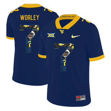 Daryl Worley West Virginia Mountaineers navy Fashion jersey