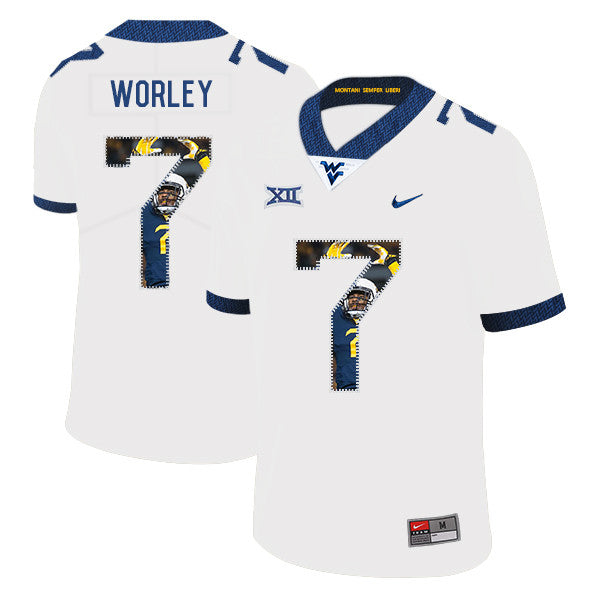 Daryl Worley West Virginia Mountaineers white Fashion jersey