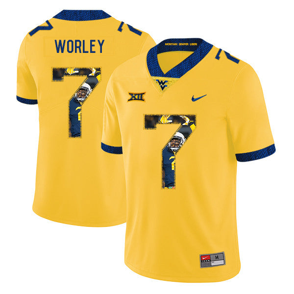 Daryl Worley West Virginia Mountaineers yellow Fashion jersey