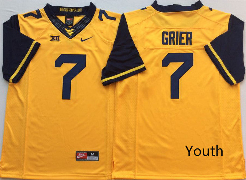 Will Grier West Virginia Mountaineers gold jersey