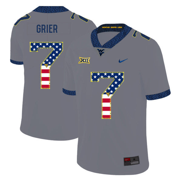 Will Grier West Virginia Mountaineers gray jersey