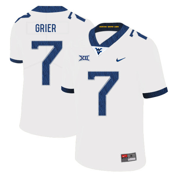Will Grier West Virginia Mountaineers white jersey