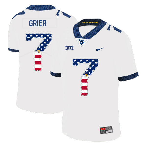 Will Grier West Virginia Mountaineers white jersey