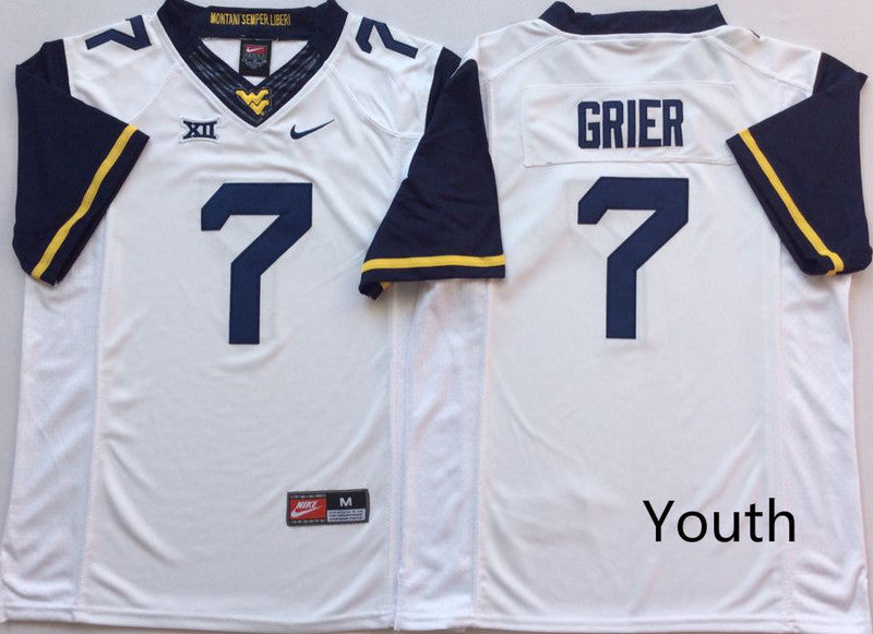 Will Grier West Virginia Mountaineers white jersey