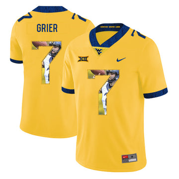 Will Grier West Virginia Mountaineers yellow Fashion jersey