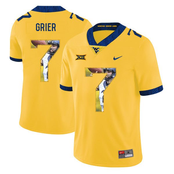 Will Grier West Virginia Mountaineers yellow Fashion jersey