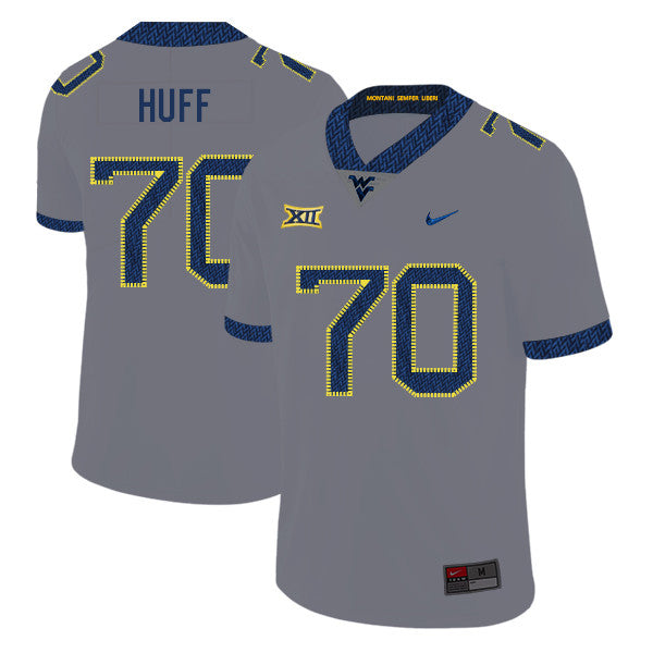 Sam Huff West Virginia Mountaineers gray jersey