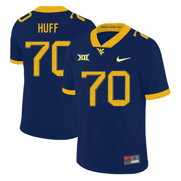 Sam Huff West Virginia Mountaineers navy jersey