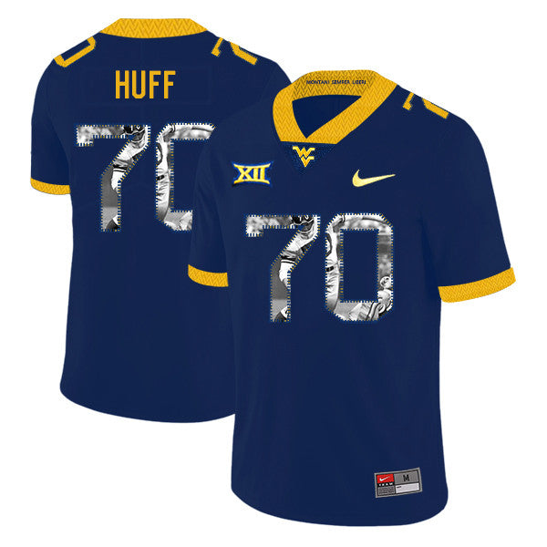 Sam Huff West Virginia Mountaineers navy Fashion jersey