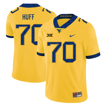 Sam Huff West Virginia Mountaineers yellow jersey