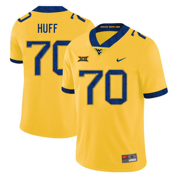 Sam Huff West Virginia Mountaineers yellow jersey