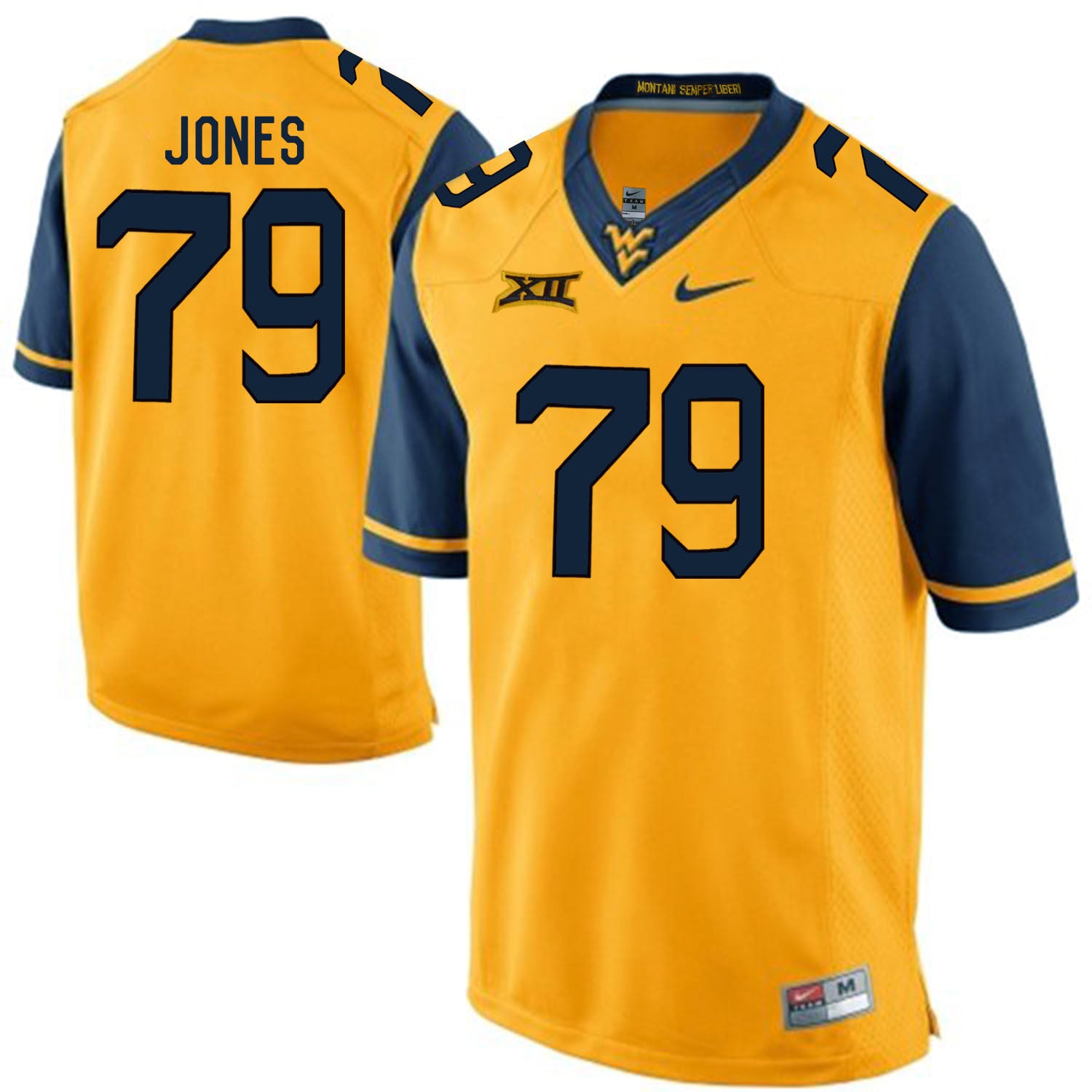 Matt Jones West Virginia Mountaineers gold jersey