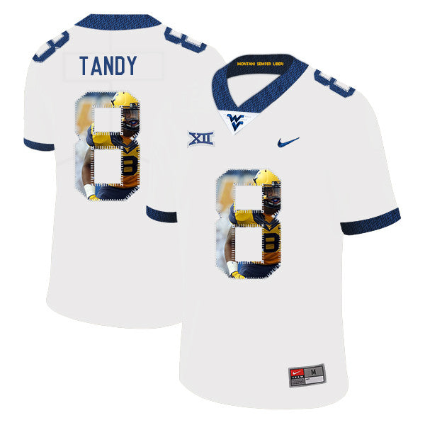 Keith Tandy West Virginia Mountaineers white Fashion jersey