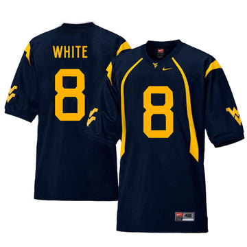 Kyzir White West Virginia Mountaineers navy jersey
