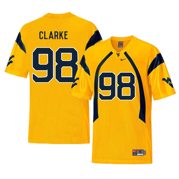 Will Clarke West Virginia Mountaineers gold jersey
