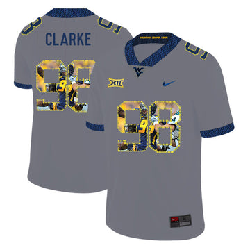 Will Clarke West Virginia Mountaineers gray Fashion jersey