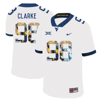 Will Clarke West Virginia Mountaineers white Fashion jersey