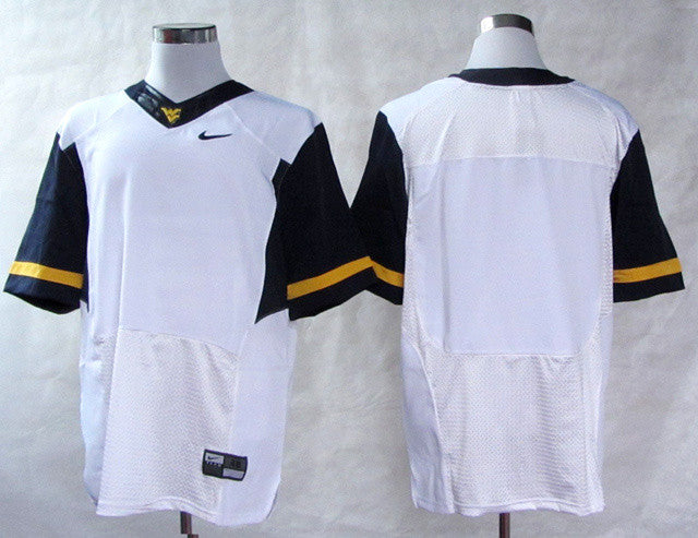 Custom West Virginia Mountaineers white jersey