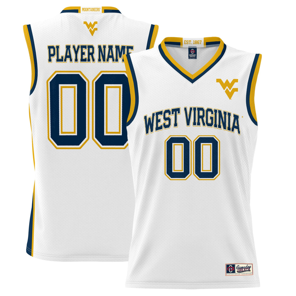 West Virginia Mountaineers white jersey
