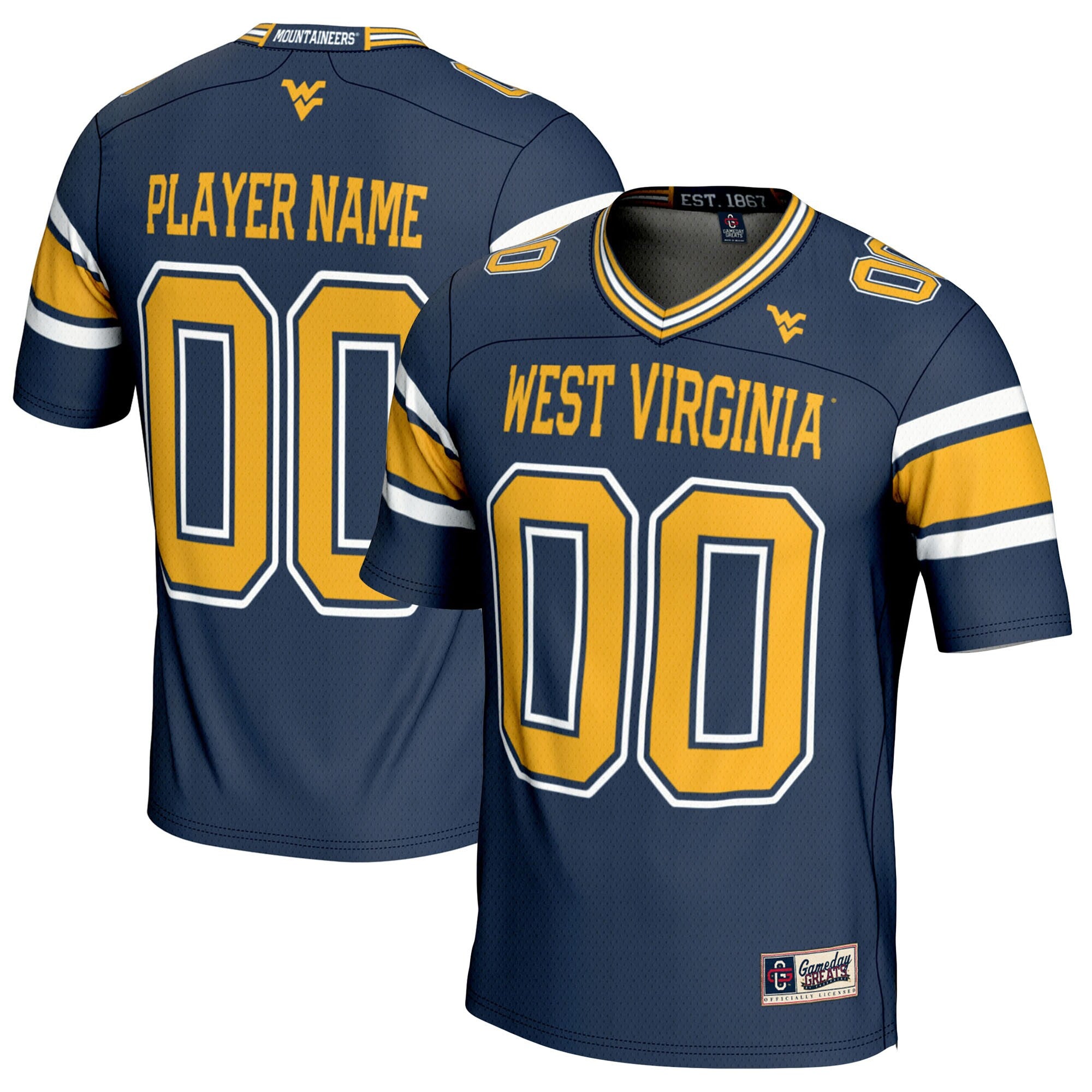 West Virginia Mountaineers navy jersey