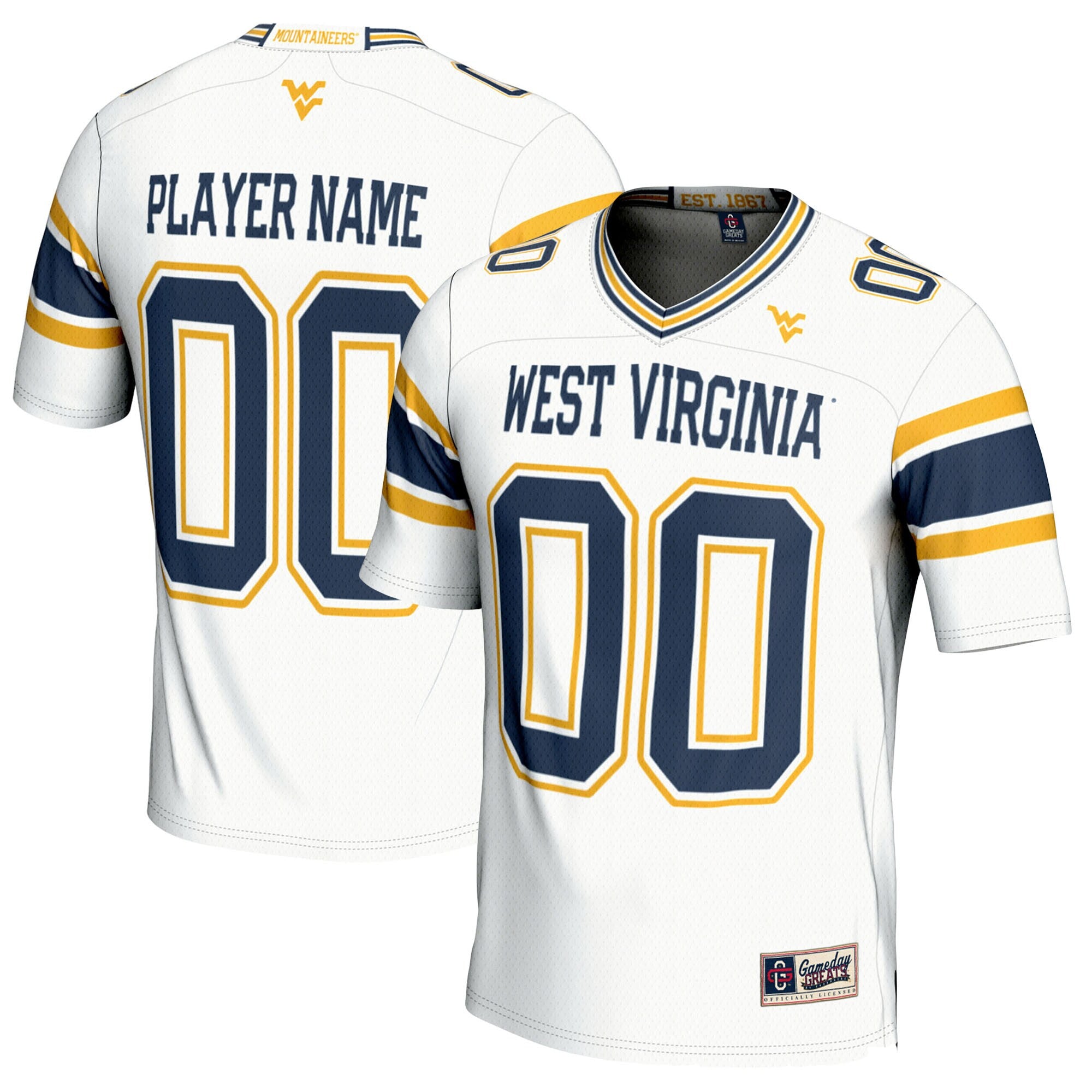 West Virginia Mountaineers white jersey