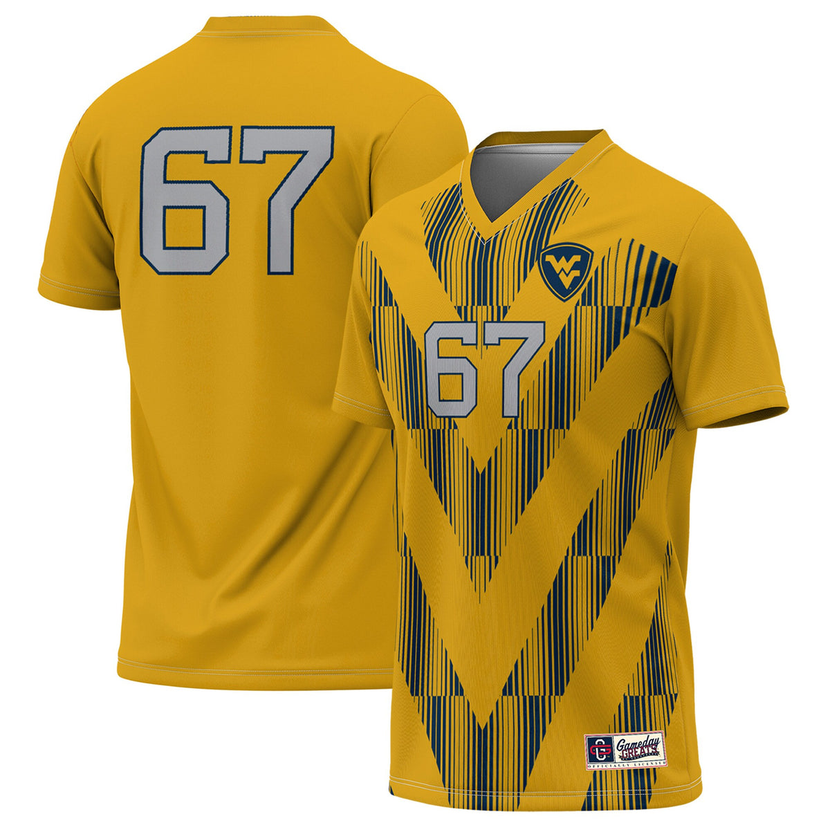 West Virginia Mountaineers gold jersey