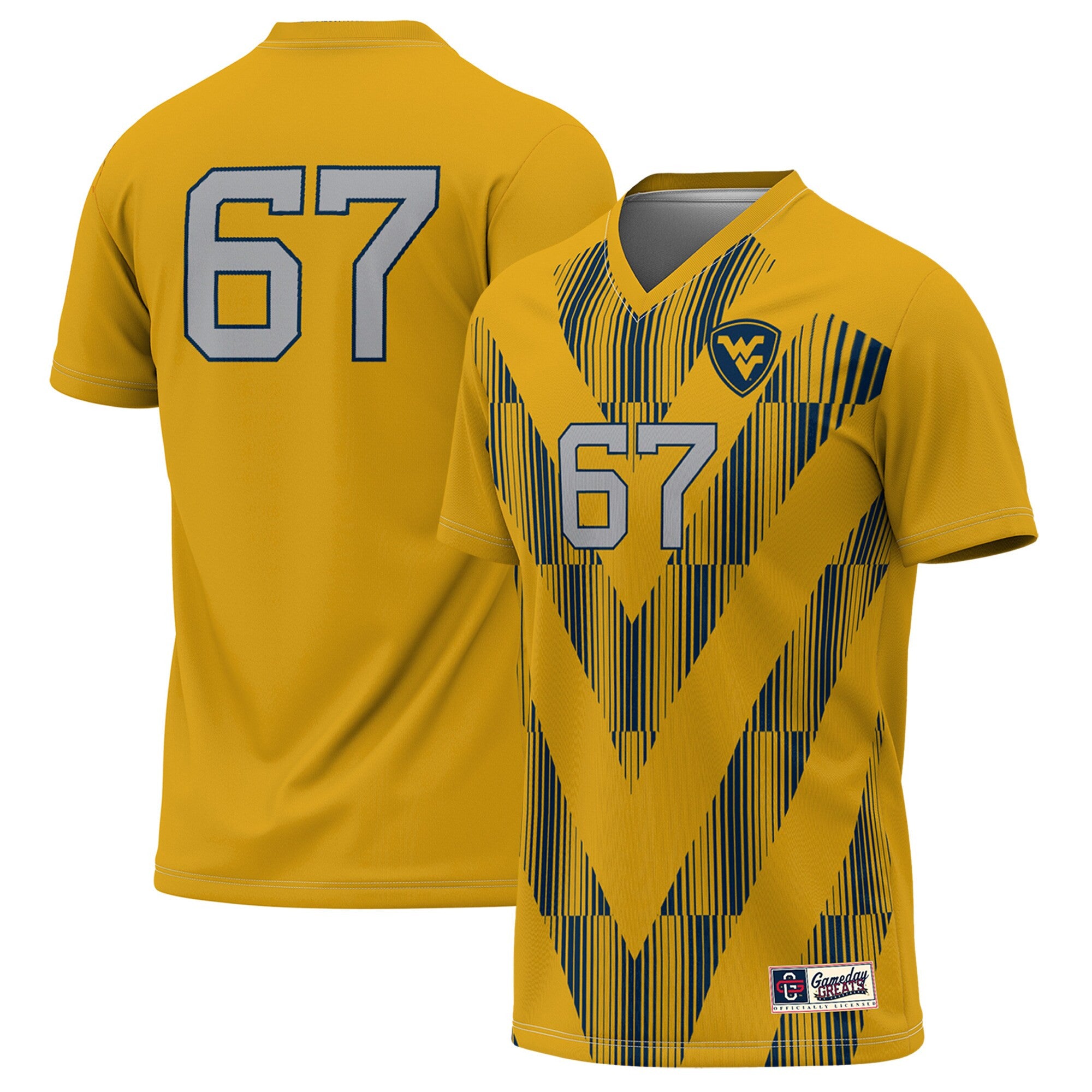 West Virginia Mountaineers gold jersey