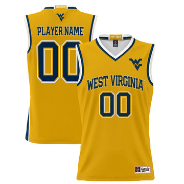 West Virginia Mountaineers gold jersey