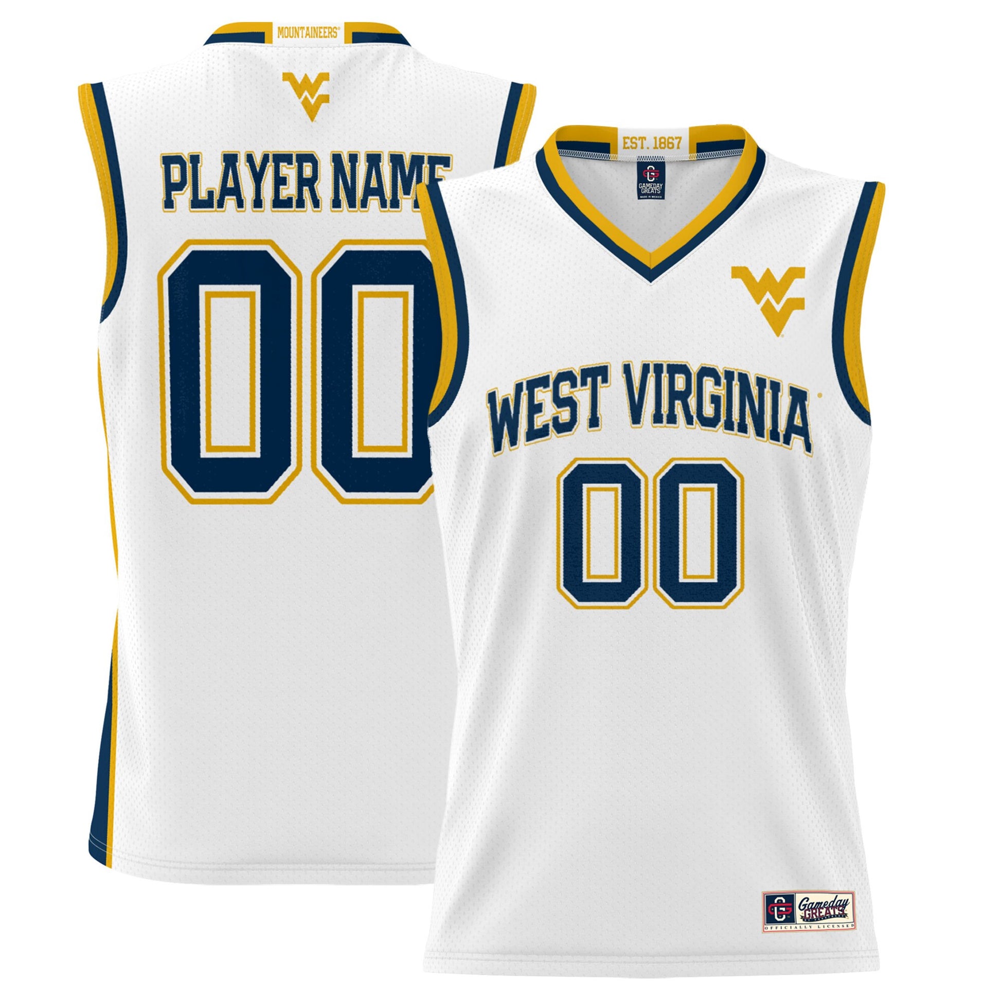 West Virginia Mountaineers white jersey