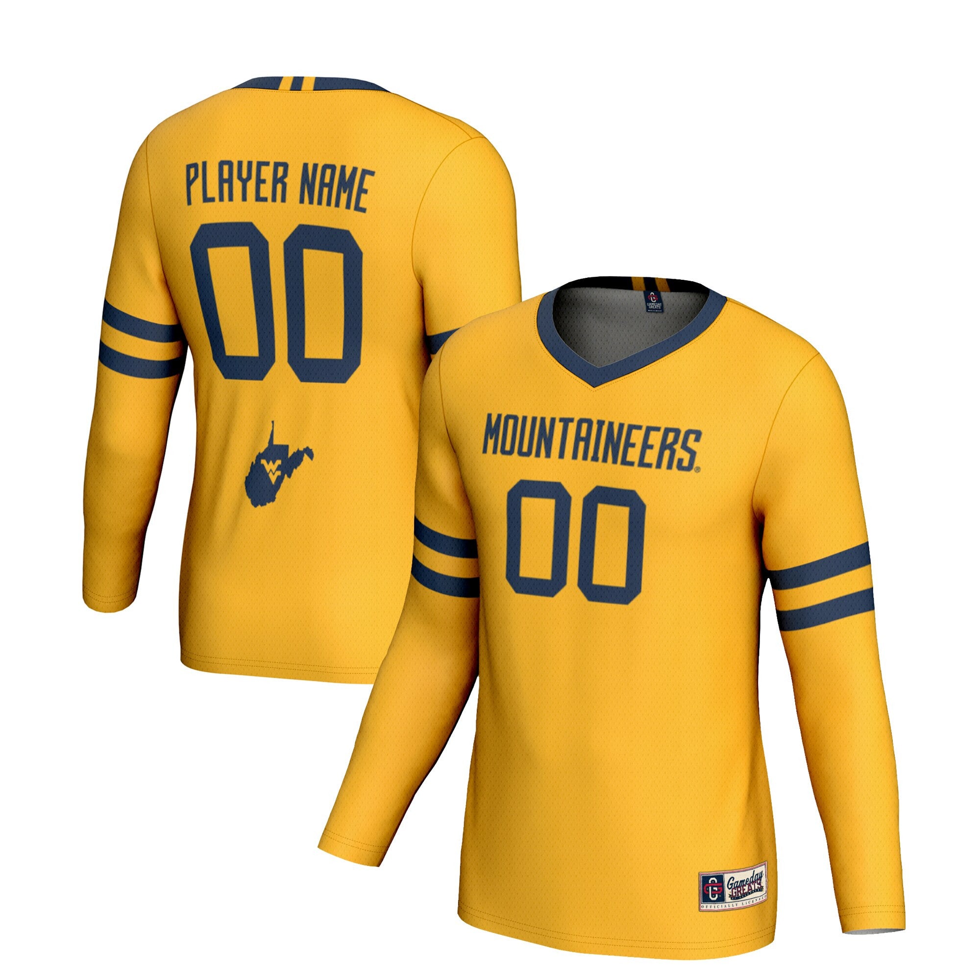Volleyball West Virginia Mountaineers gold jersey